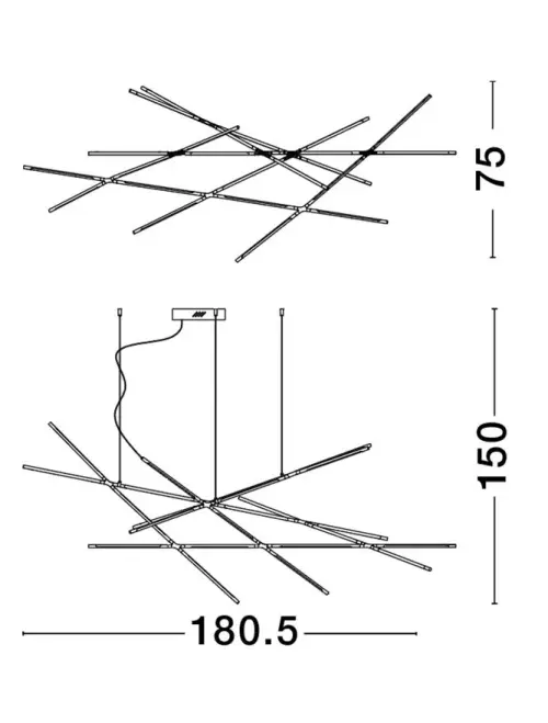 Luster 9695215 NOVA LUCE LED 109W 6868lm 3000K 230V IP20